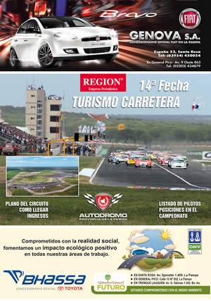El TC corre su 14ta fecha en el Autódromo Provincia de La Pampa