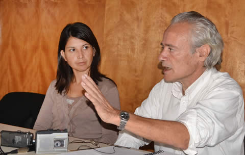 el secretario de Cultura, Arq. Miguel Garc&iacute;a y la directora de Turismo Tec. Soledad Semfelt Aulestiarte