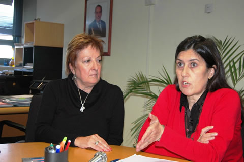 Subsecretaria de Industria, Comercio y PyMEs, Mar&iacute;a Teresa &Aacute;lvarez, y la directora de Comercio Interior y Exterior, Susana Medina.