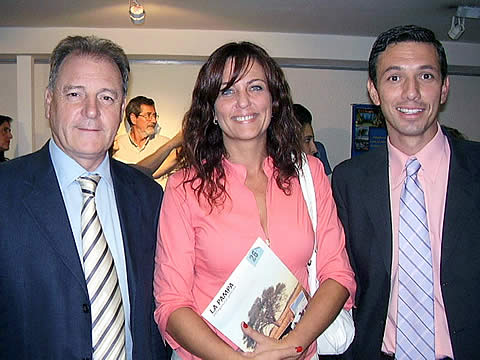 Hugo Sartor, director nacional de Promoción Turística (izquierda), junto a Miriam Capasso, secretaria ejecutiva del Ente Patagonia Argentina y Santiago Amsé, subsecretario de Turismo de La Pampa.