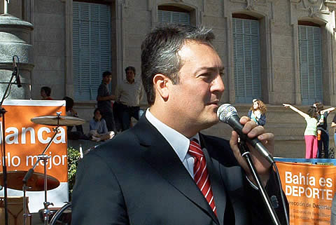 Cristian Breitenstein, intendente municipal de la ciudad de Bah&iacute;a Blanca.